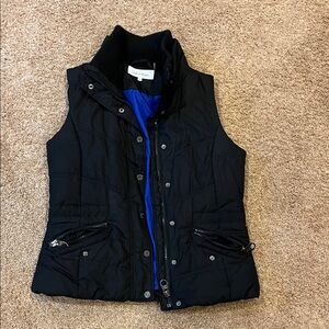Calvin Klein Black Quilted Vest with Blue Lining